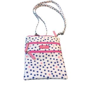 Scout Women's Blue Pink Polka Dot Crossbody Bag One Size